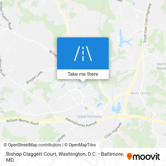 Bishop Claggett Court map