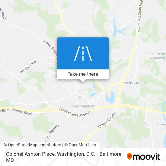 Colonel Ashton Place map