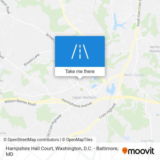 Mapa de Hampshire Hall Court
