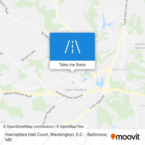 Mapa de Hamsphire Hall Court