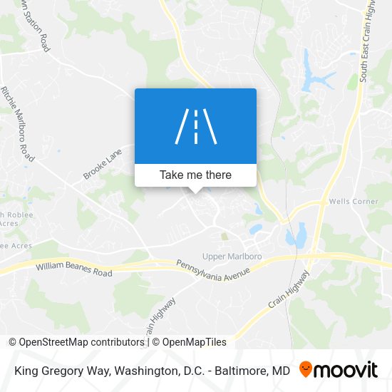 King Gregory Way map