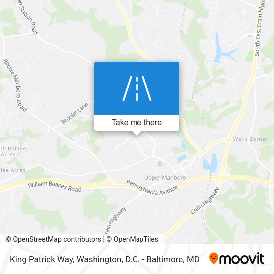 King Patrick Way map