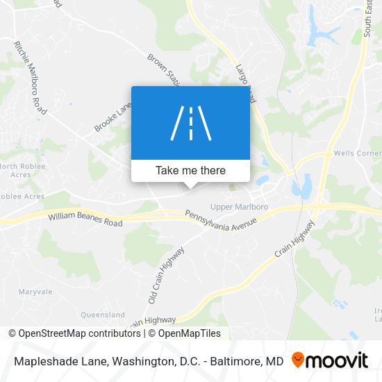 Mapleshade Lane map