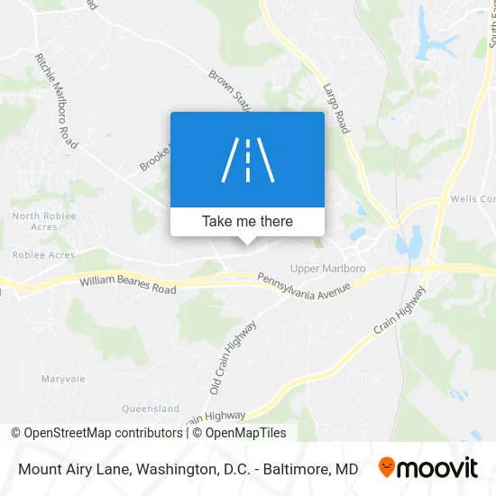 Mount Airy Lane map