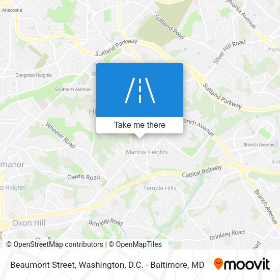 Beaumont Street map