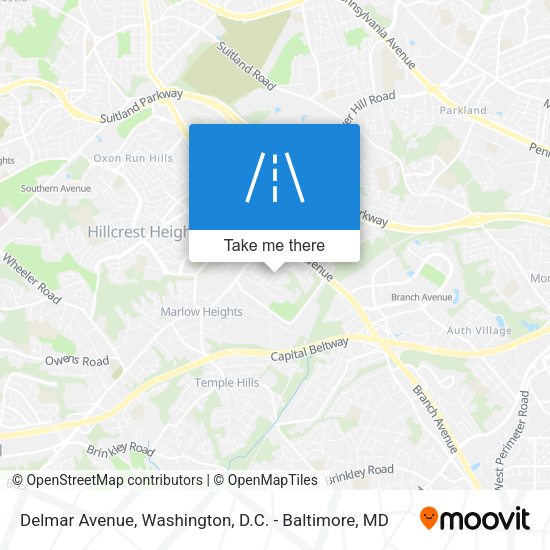 Delmar Avenue map