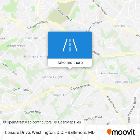 Leisure Drive map