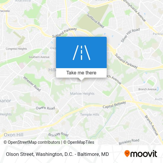 Olson Street map