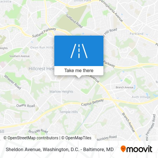 Sheldon Avenue map