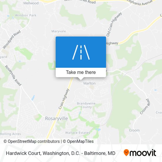 Mapa de Hardwick Court