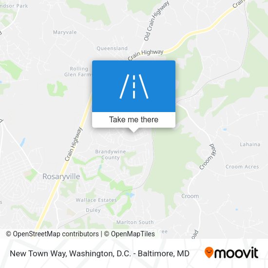 New Town Way map