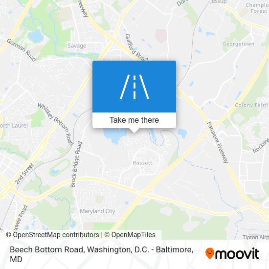 Beech Bottom Road map