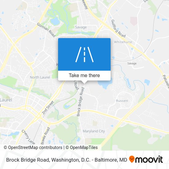 Brock Bridge Road map