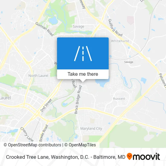Crooked Tree Lane map