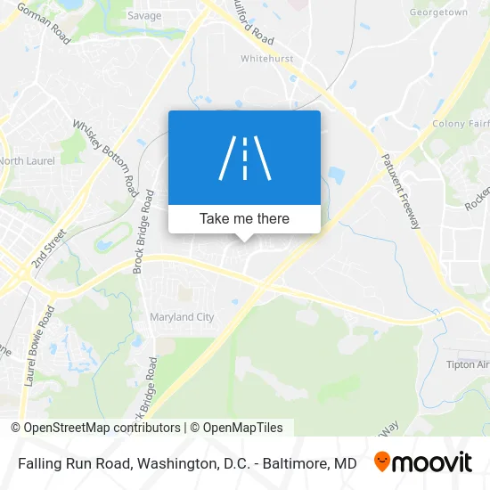 Falling Run Road map