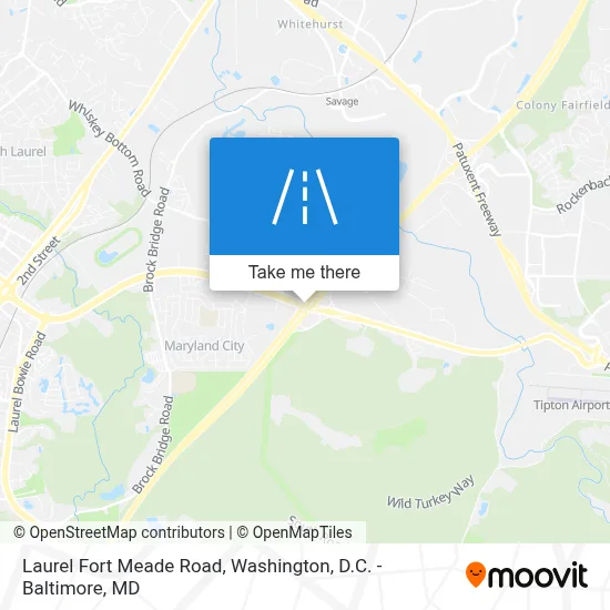 Laurel Fort Meade Road map