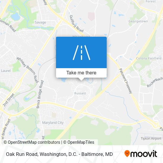 Oak Run Road map