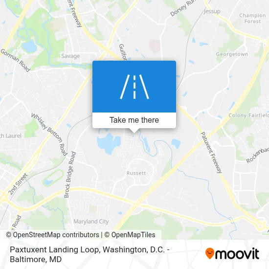 Paxtuxent Landing Loop map