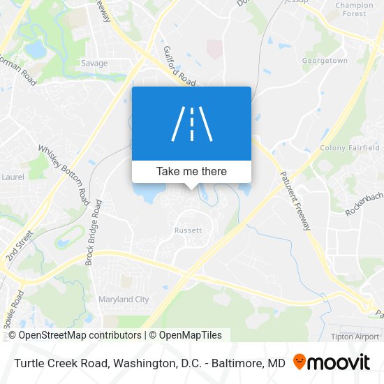 Turtle Creek Road map