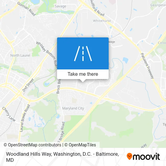 Woodland Hills Way map