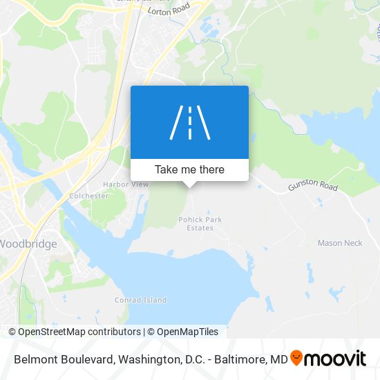 Belmont Boulevard map