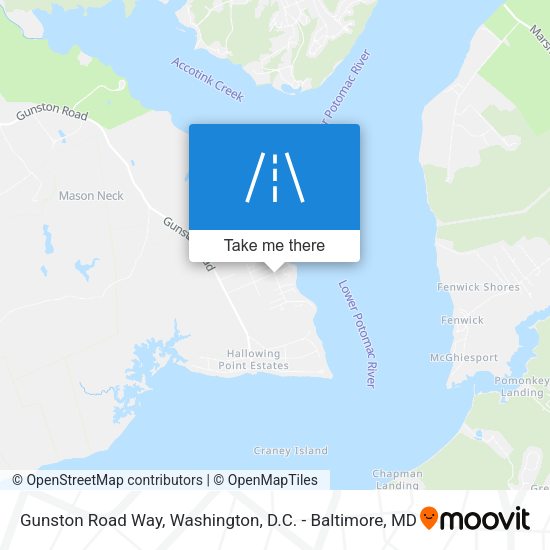 Gunston Road Way map
