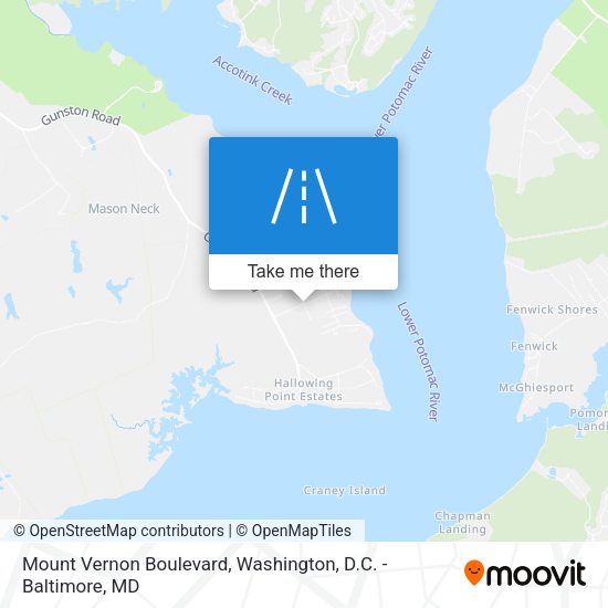 Mount Vernon Boulevard map