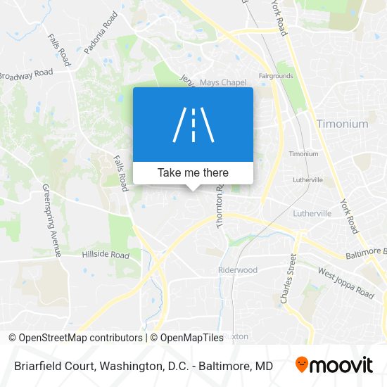 Mapa de Briarfield Court