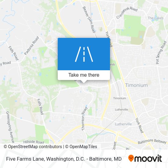 Five Farms Lane map