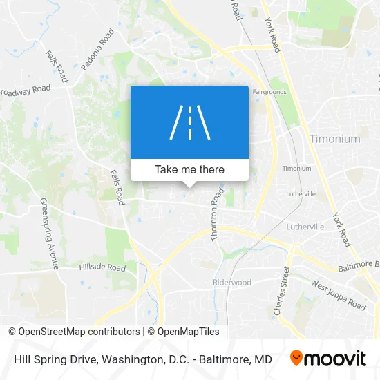 Hill Spring Drive map