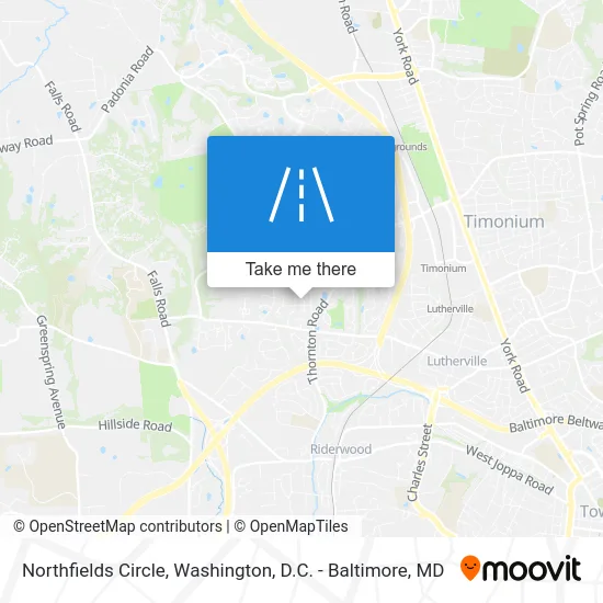 Northfields Circle map