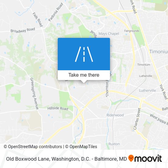 Old Boxwood Lane map