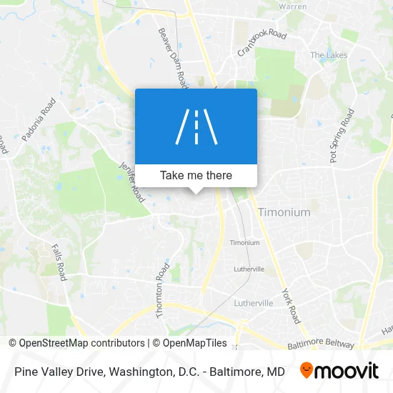 Pine Valley Drive map