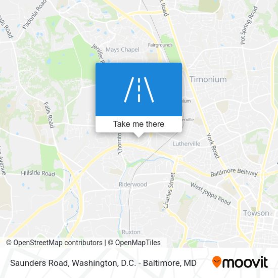 Saunders Road map