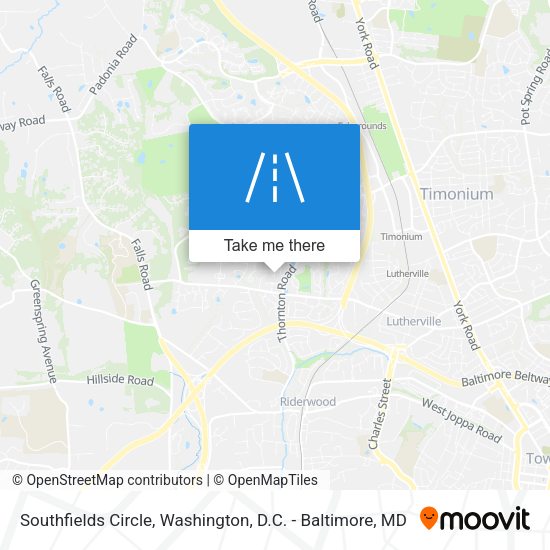 Southfields Circle map