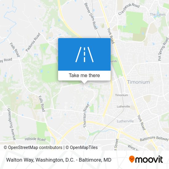 Walton Way map