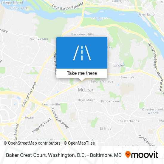 Mapa de Baker Crest Court