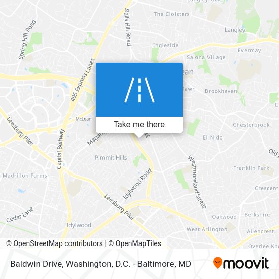 Mapa de Baldwin Drive