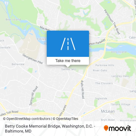 Betty Cooke Memorial Bridge map