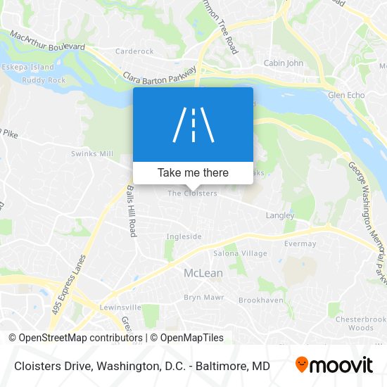 Cloisters Drive map