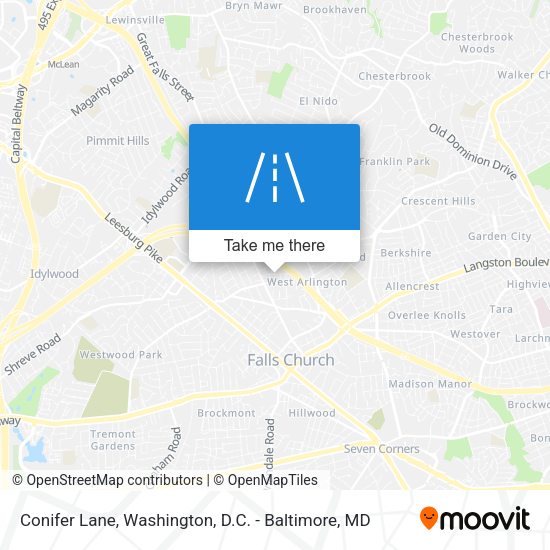 Conifer Lane map