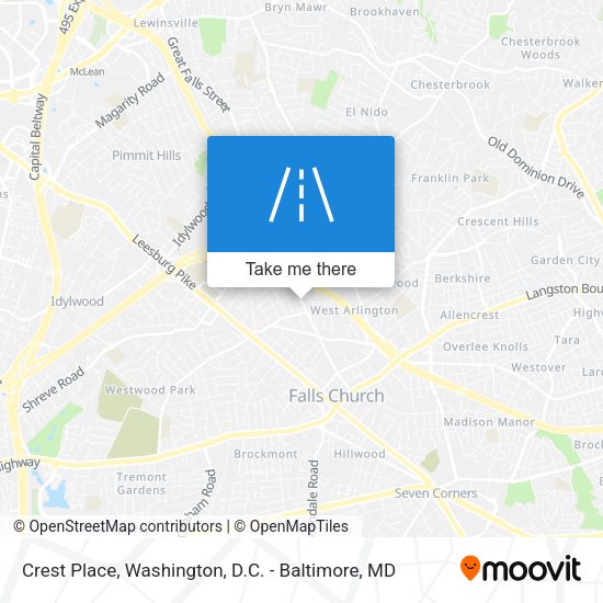 Crest Place map