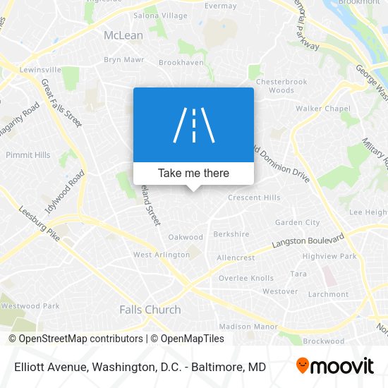 Mapa de Elliott Avenue
