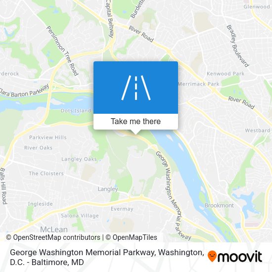 George Washington Memorial Parkway map