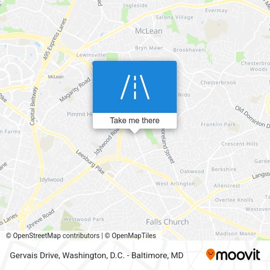 Gervais Drive map