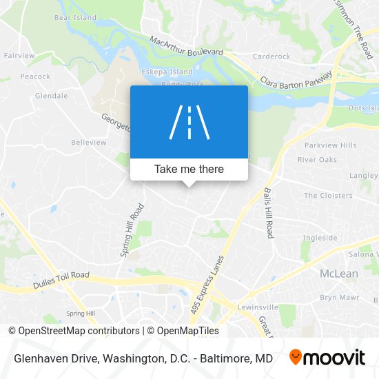 Glenhaven Drive map
