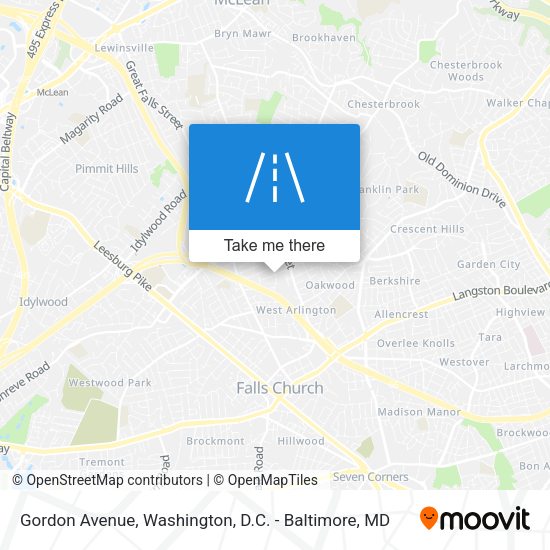 Mapa de Gordon Avenue