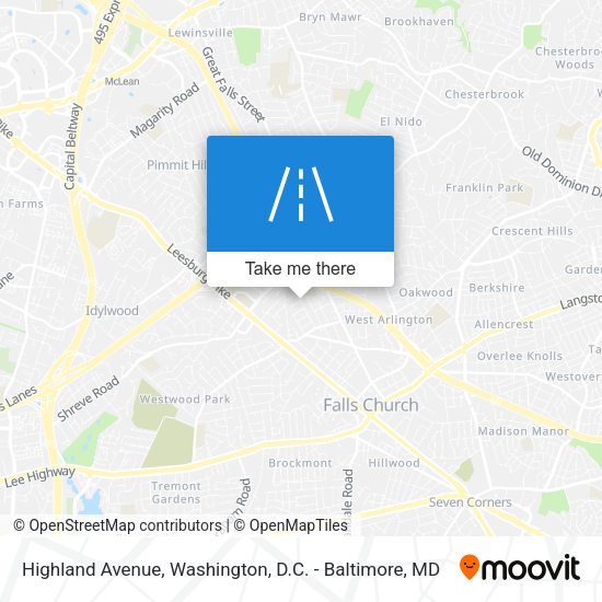 Highland Avenue map