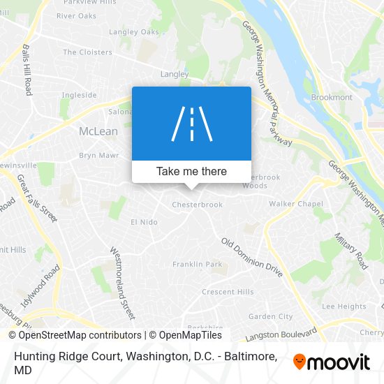 Mapa de Hunting Ridge Court
