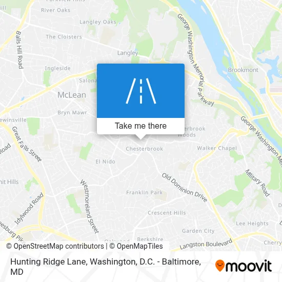 Hunting Ridge Lane map